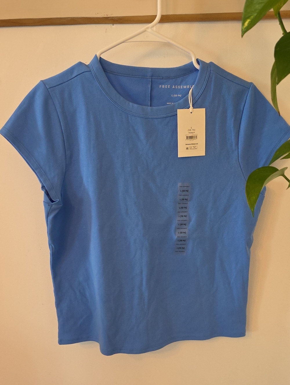 Free Assembly Women's Sky Blue Short Sleeve Crewneck Tee